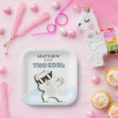 Two Cool Winter Polar Bear dabbing 2nd bday Pappteller (Party)