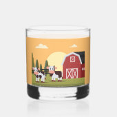 Two Cows and a Red Barn at Sunrise Whiskyglas (Rückseite)