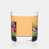 Two Cows and a Red Barn at Sunrise Whiskyglas (Links)