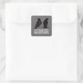 Two Crows = Attempfänger Quadratischer Aufkleber (Tasche)