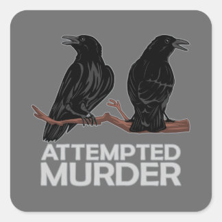 Two Crows = Attempfänger Quadratischer Aufkleber