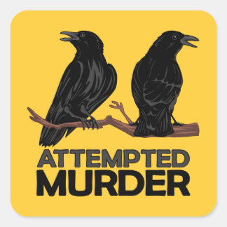Two Crows = Attempfänger Quadratischer Aufkleber