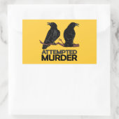 Two Crows = Attempfänger Rechteckiger Aufkleber (Tasche)