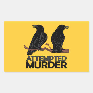 Two Crows = Attempfänger Rechteckiger Aufkleber