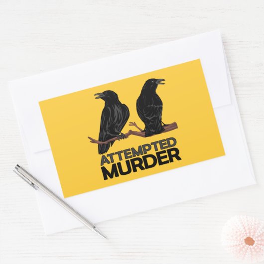 Two Crows = Attempfänger Rechteckiger Aufkleber (Umschlag)