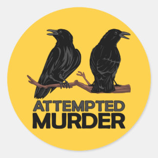 Two Crows = Attempfänger Runder Aufkleber