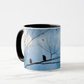 Two Crows On A Branch Tasse (Vorderseite Links)