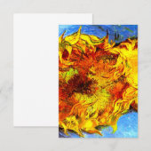 Two Cut Sunflowers Van Gogh Begleitkarte (Vorne/Hinten)