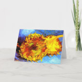 Two Cut Sunflowers Van Gogh Einladung (Rückseite)