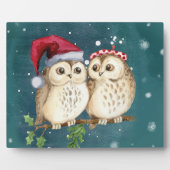Two cute drawn Owls Fotoplatte (Vorderseite)