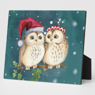 Two cute drawn Owls Fotoplatte