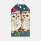 Two cute drawn Owls Geschenkanhänger (Vorderseite)