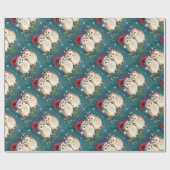 Two cute drawn Owls Geschenkpapier (Flach)