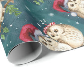 Two cute drawn Owls Geschenkpapier (Rolleneckpunkt)