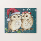 Two cute drawn Owls Puzzle (Horizontal)