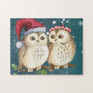 Two cute drawn Owls Puzzle