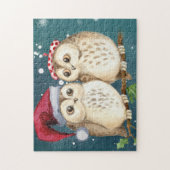 Two cute drawn Owls Puzzle (Vertikal)