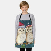 Two cute drawn Owls Schürze (Getragen)