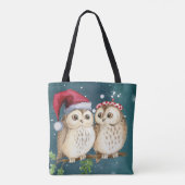Two cute drawn Owls Tasche (Rückseite)
