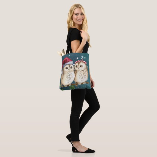 Two cute drawn Owls Tasche (Am Model)