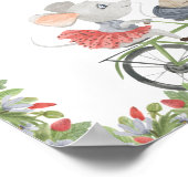Two Cute Mice On A Bike Explore Text Poster (Ecke)