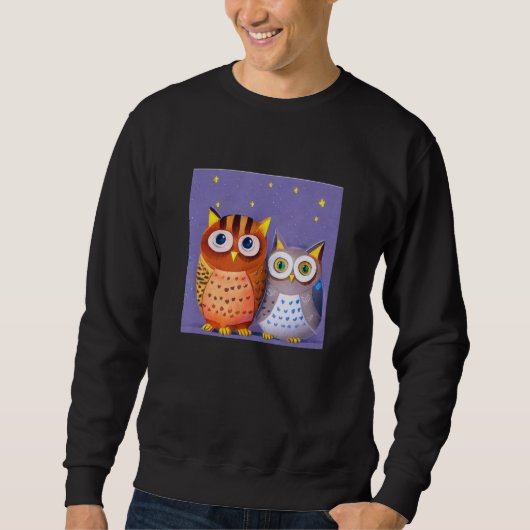 Two cute Owls Sweatshirt (Vorderseite)