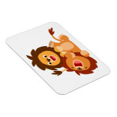 TWO Cute Playful Cartoon Flexible Löwen Magnet (Rechte Seite)