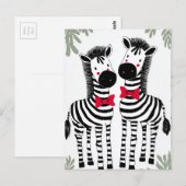Two Cute Zebras Postkarte (Vorne/Hinten)