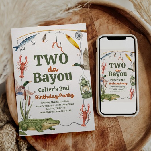 Two Da Bayou Birthday Invitation Einladung