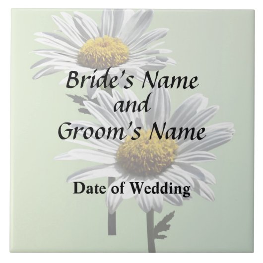 Two Daisies in Sunshine Wedding Products Fliese (Vorderseite)