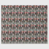 Two Dalmatian Dogs Holding a Fireman Hose Geschenkpapier (Flach)