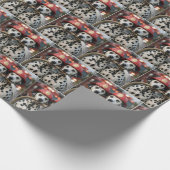 Two Dalmatian Dogs Holding a Fireman Hose Geschenkpapier (Ecke)