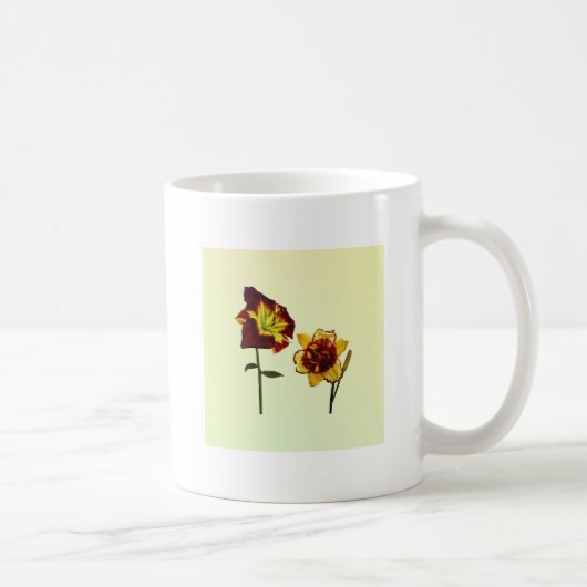 Two Daylilies having a Chat Kaffeetasse (Rechts)
