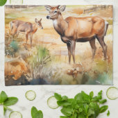 Two Deer Geschirrtuch (Gefaltet)