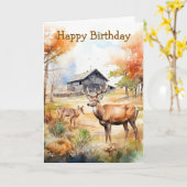 Two Deer Karte (Gelbe Blume)