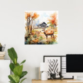 Two Deer Poster (Heimbüro)