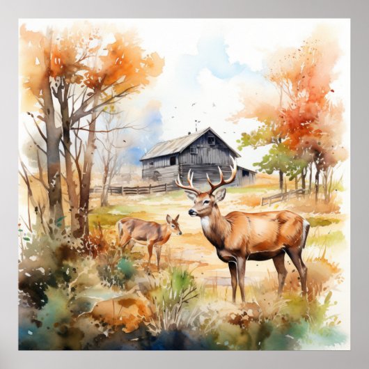 Two Deer Poster (Vorne)