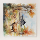 Two Deer Puzzle (Horizontal)