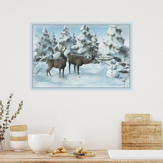 Two Dees und ein Snowman Poster (Küche)
