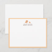 Two Dinosaurs Nursery Note Card Mitteilungskarte (Vorne/Hinten)