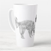 Two-Dog Sniffari in Fine Grain Milchtasse (Linke Ecke)