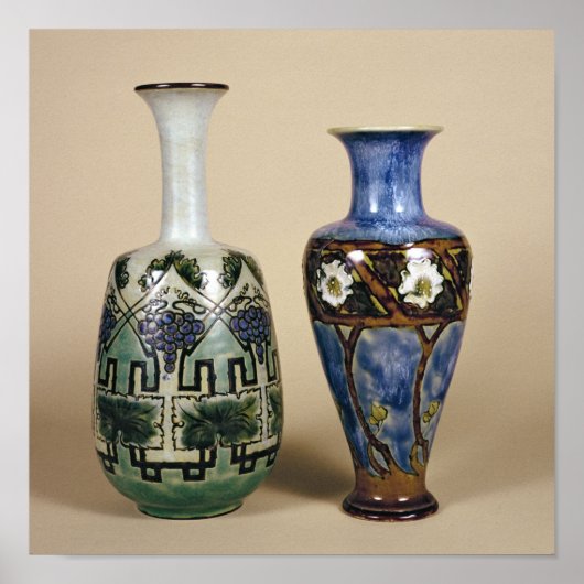 Two Doulton vases by Eliza Simmance, c.1880 Poster (Vorne)