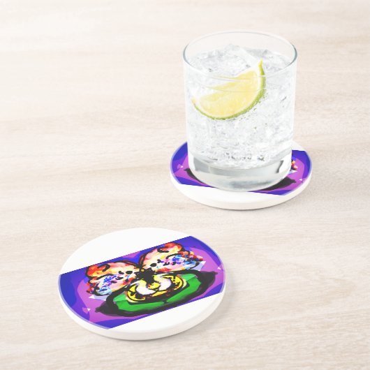 Two Doves  spring  Getränkeuntersetzer (Seite)