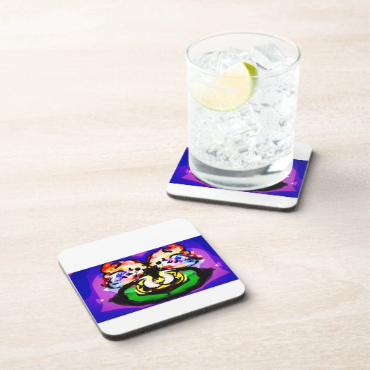 Two Doves  spring  Getränkeuntersetzer (Rechte Seite)