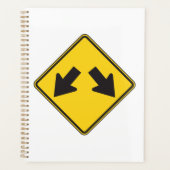 Two Downward Arrows Warning Road Sign Planer (Vorderseite)