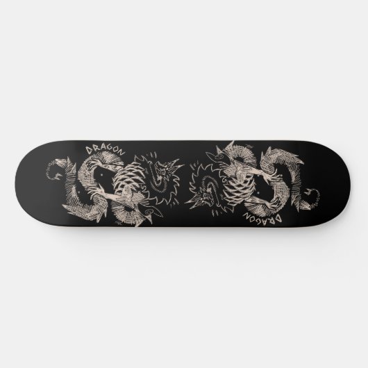 Two dragon sketch skateboard (Horizontal)