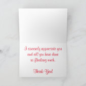 "Two Ducks & Two Flamingos" Dankeschön Karte (Innenseite)