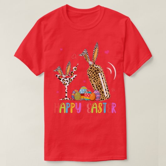 Two Easter Bartender Tools Bunny Leopard Funny Eas T-Shirt (Design vorne)