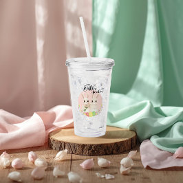 Two Easter Bunnies Personalized Acrylic Tumbler Acryltrinkbecher