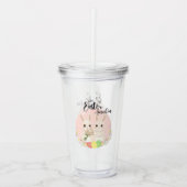 Two Easter Bunnies Personalized Acrylic Tumbler Acryltrinkbecher (Vorderseite)